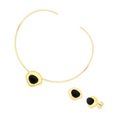 CONJUNTO CURVAS DOURADO COM ARO FINO